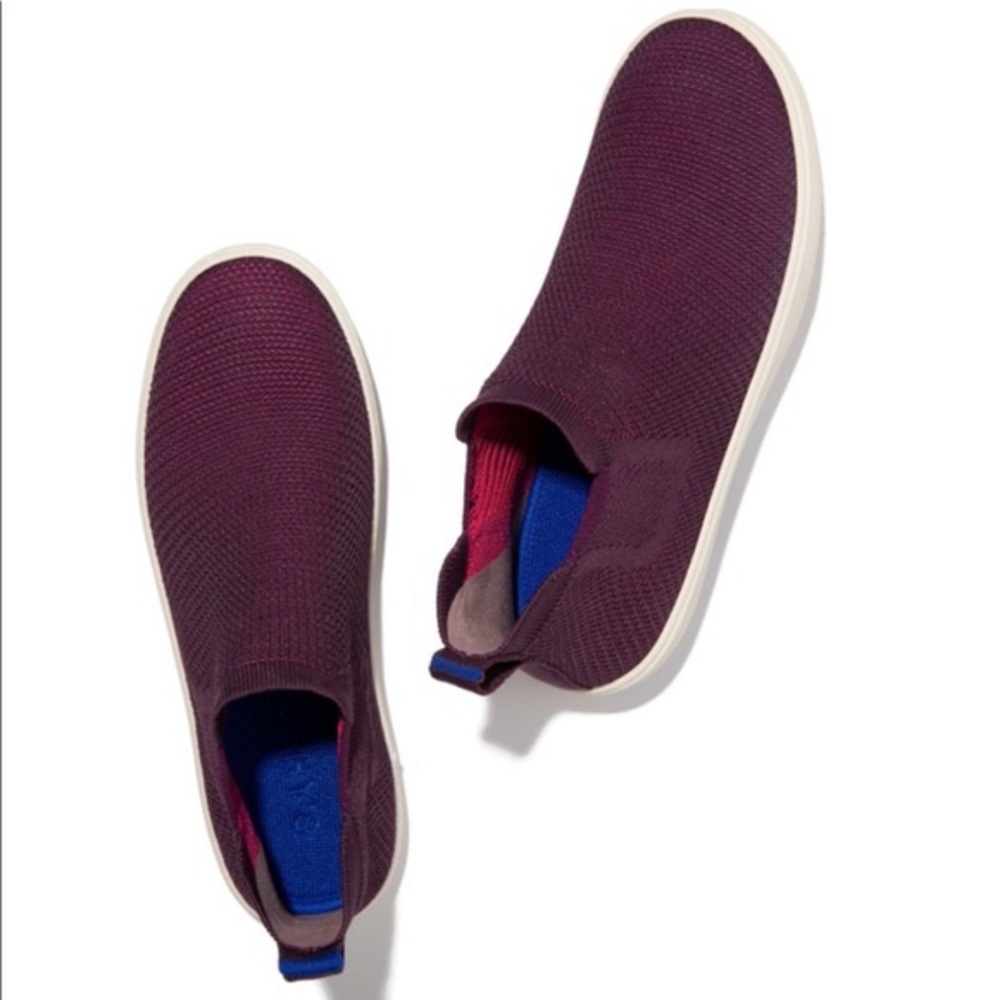 Rothy’s Chelsea Boot Berry Lattice Stitch Shoes 8.5